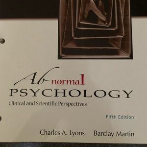 Used textbook abnormal psychology